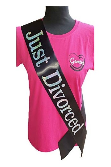 Gemini Ribbons - Écharpe holographique Just Divorced - Pour fête - Pour femme - Cadeau - Tenue - Divorce
