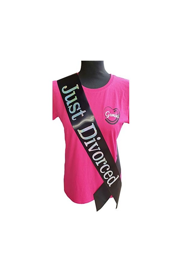 Gemini Ribbons - Écharpe holographique Just Divorced - Pour fête - Pour femme - Cadeau - Tenue - Divorce