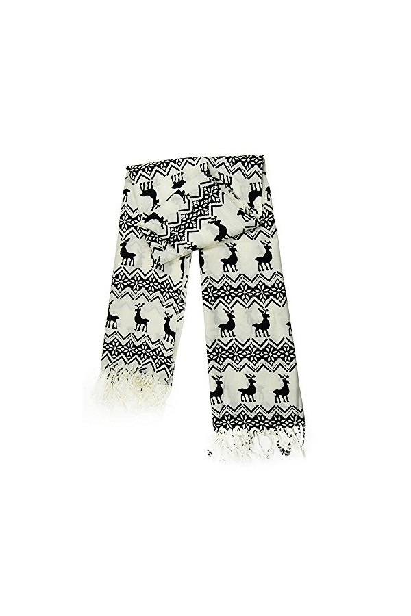 MANUMAR Écharpe unisexe | Foulard fin pour homme et femme avec motifs dhiver comme accessoire parfait pour lautomne/hiver |
