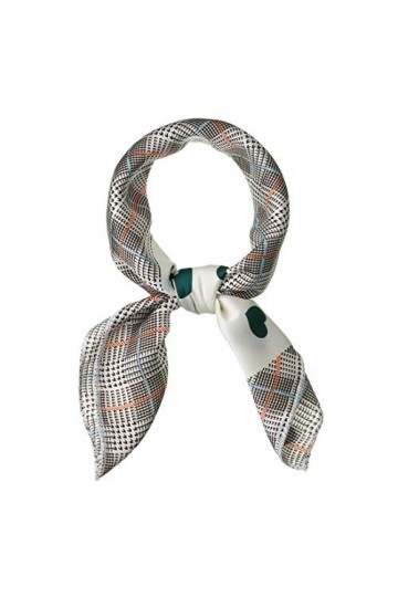 sourcing map 50cm femmes amour coeur soyeux foulards carrés foulard cou cheveux chouchous écharpe foulard Vert 50 * 50cm/19.6