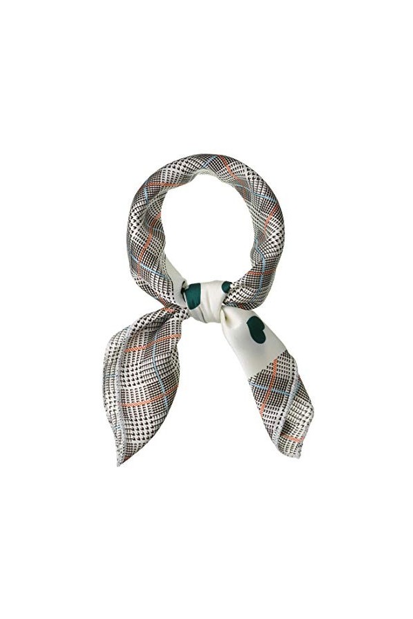 sourcing map 50cm femmes amour coeur soyeux foulards carrés foulard cou cheveux chouchous écharpe foulard Vert 50 * 50cm/19.6