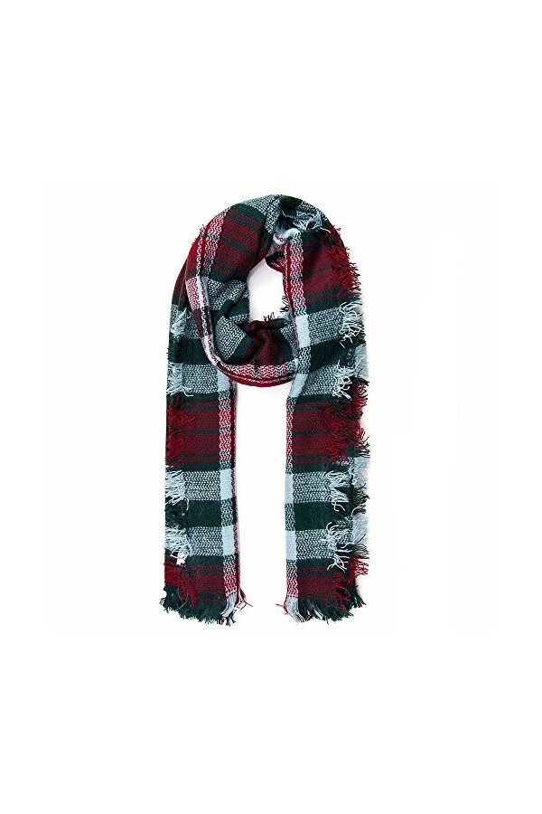 ManuMar Femme Automne/Hiver XXL écharpe automne Écharpe dhiver écharpe Oversized Grande Taille Carré Multicolore à carreaux 