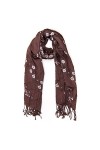 MANUMAR Écharpe pour femme en différentes couleurs avec motif floral comme accessoire parfait pour lautomne et lhiver. - - 