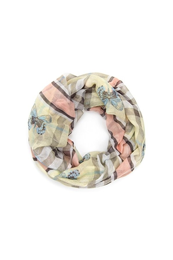 Manumar Foulard-tube pour femme | Tour de cou en différentes couleurs avec motif papillon, accessoire parfait pour lautomne 
