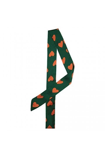 sourcing map Femme Maigre Ruban Foulard Cœur Motif Étroit Cheveaux Garniture Écharpe Bandeau Sac Poignée enveloppante Coeur v