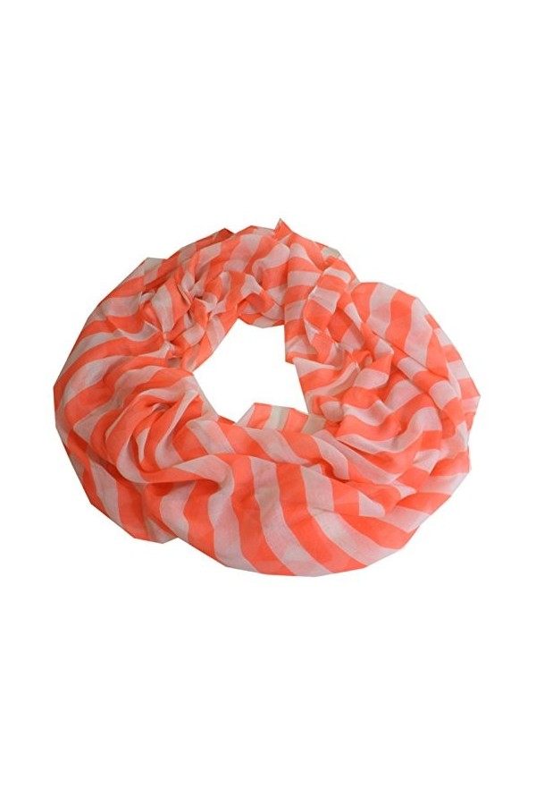 Pinuk SummerStripeLoop Écharpe tube légère, bicolore, rayée, pour femme - Multicolore - Taille Unique