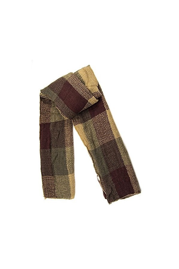 MANUMAR Écharpe unisexe | Foulard fin pour homme et femme avec motifs sobres comme accessoire parfait automne/hiver | Écharpe