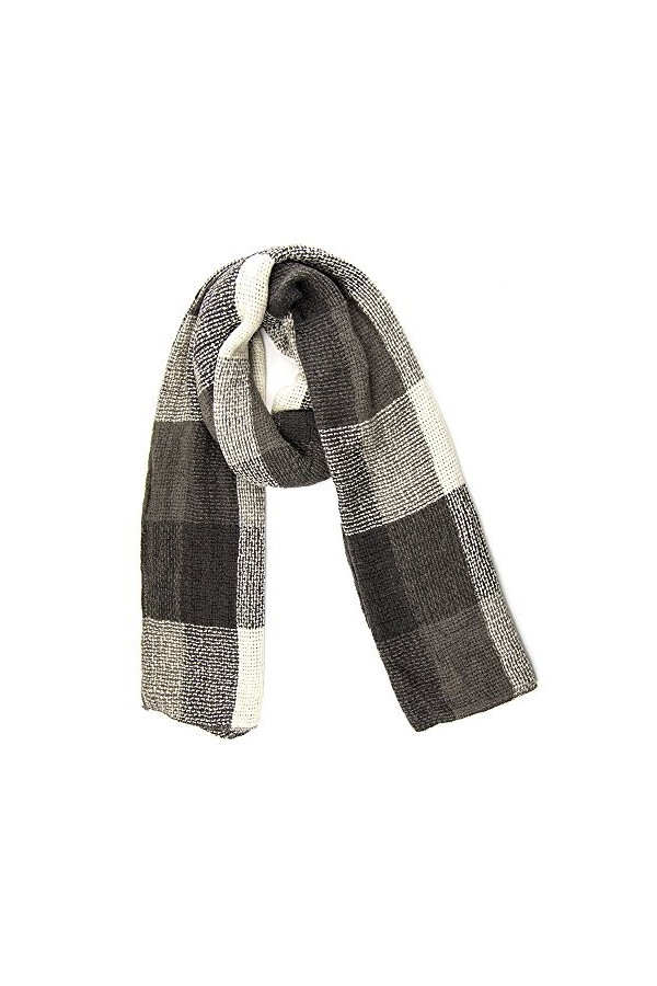MANUMAR Écharpe unisexe | Foulard fin pour homme et femme avec motifs sobres comme accessoire parfait automne/hiver | Écharpe