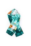 MANUMAR Foulard pour femme soyeux - Couleur unie et avec motif floral - Accessoire parfait pour lautomne et lhiver, Blanc/v