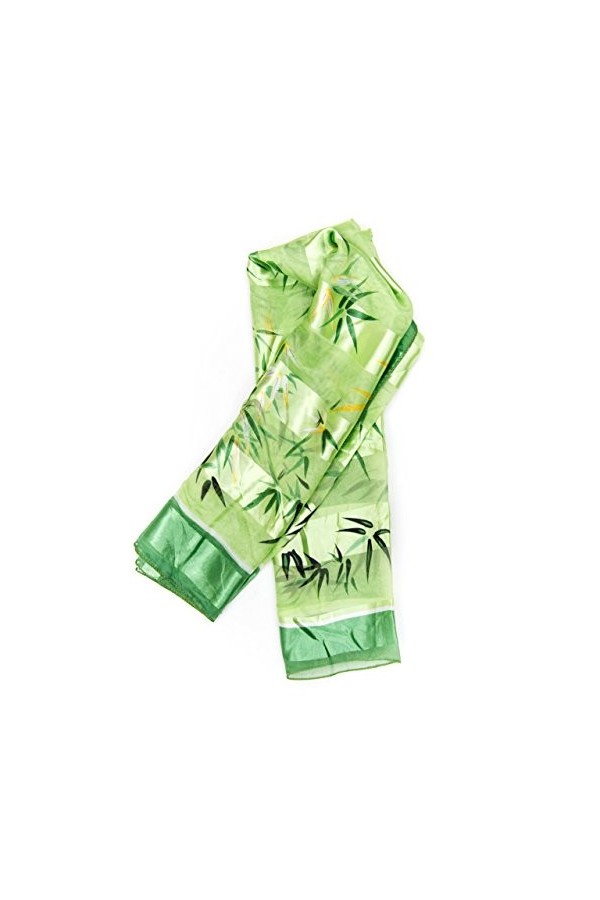 MANUMAR Foulard pour femme soyeux - Couleur unie et avec motif floral - Accessoire parfait pour lautomne et lhiver, Blanc/v