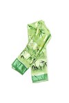 MANUMAR Foulard pour femme soyeux - Couleur unie et avec motif floral - Accessoire parfait pour lautomne et lhiver, Blanc/v