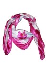 MANUMAR Foulard pour femme soyeux - Couleur unie et avec motif floral - Accessoire parfait pour lautomne et lhiver, Blanc/v