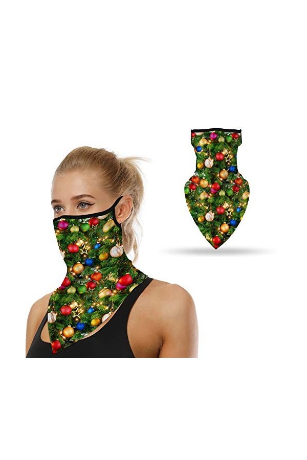 MUJUZE Bandana pour homme et femme - Multifonction - Écharpe de moto - Écharpe triangulaire - Impression 3D - Protection sola