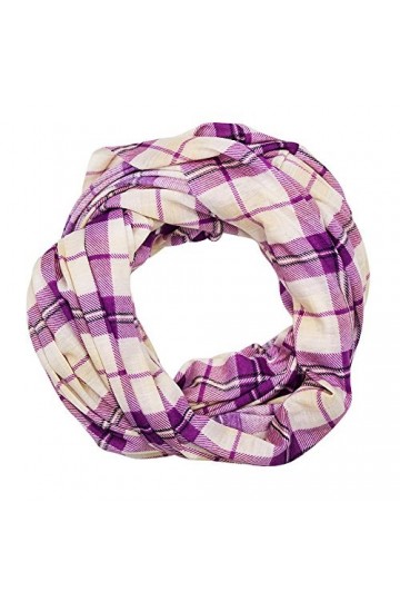 MANUMAR Écharpe à boucle pour femme en différentes couleurs avec motifs sobres. - - One Size