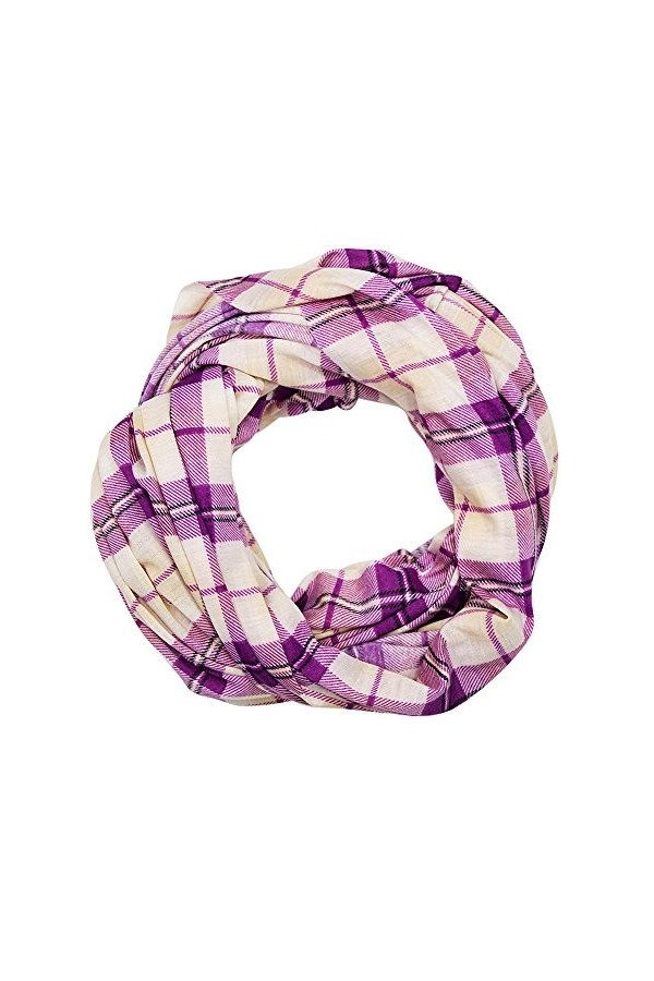 MANUMAR Écharpe à boucle pour femme en différentes couleurs avec motifs sobres. - - One Size