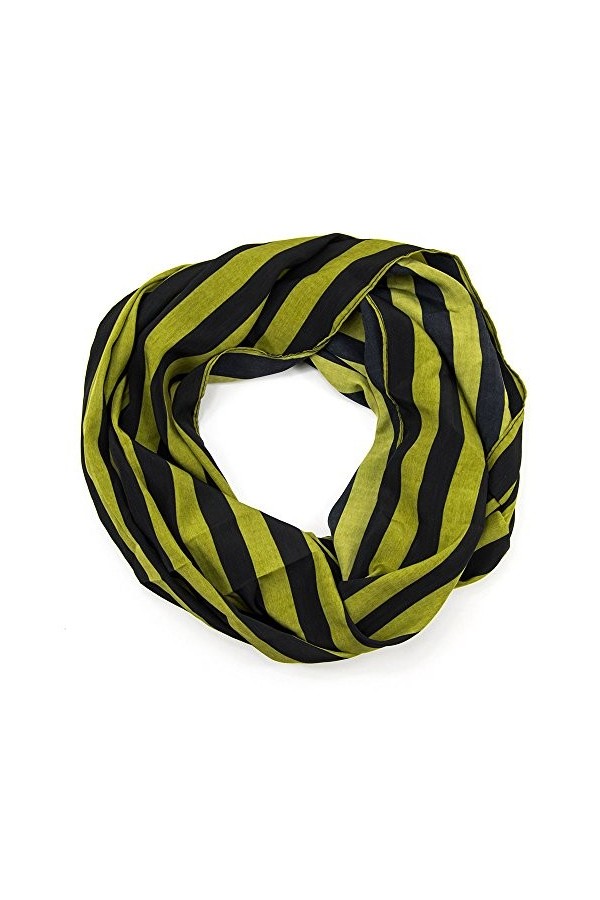 MANUMAR Écharpe à boucle pour femme en différentes couleurs avec motifs sobres. - - One Size