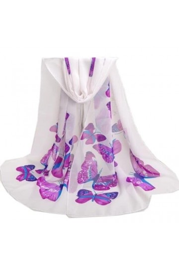 Violet papillon coloré pour femme sacrf shawl, Polyester