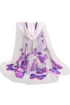 Violet papillon coloré pour femme sacrf shawl, Polyester