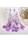 Violet papillon coloré pour femme sacrf shawl, Polyester