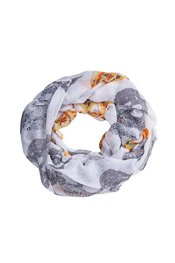 ManuMar crâne loop cache-col blanc. Motif de crâne cache-nez tubulaire écharpe pour dames nouveau ! Cache-col doux et léger c