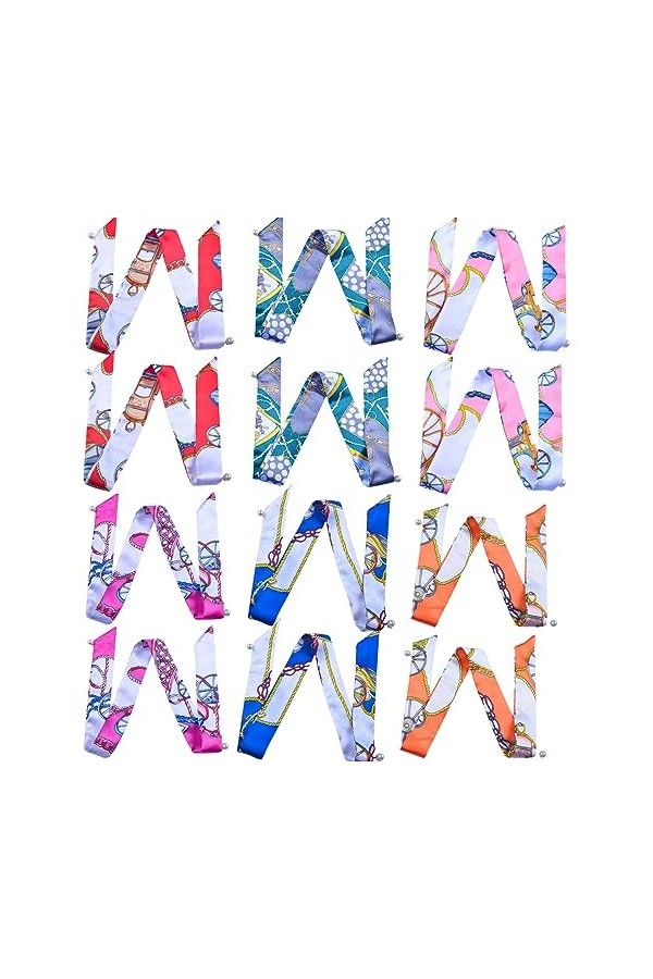 SSRDFU - 12 Pcs Sac à Main Wrap Ruban, Sac à Main écharpe Portefeuille Mode poignée Wrap Ruban écharpe Portefeuille poignée C