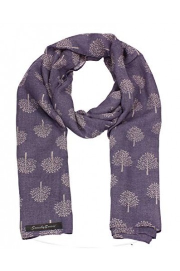Écharpe pour femme Motif arbre de mûrier - Violet - Large