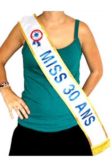 Générique Echarpe Miss 30 Ans - Bleu - One-Size