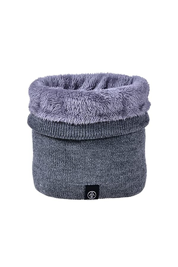 Hivernale Tube Écharpe Femme et Homme Hiver Tour de Cou Chaud Tricot Foulard laine Doublée Tricot Écharpe de laine Isolante p