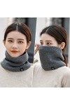 Hivernale Tube Écharpe Femme et Homme Hiver Tour de Cou Chaud Tricot Foulard laine Doublée Tricot Écharpe de laine Isolante p