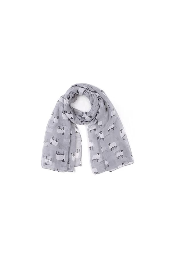 Andiker Écharpe Légère pour Femme Châle long Enveloppant à Gland Imprimé Plumes, écharpes élégantes pour dames Pour le Printe