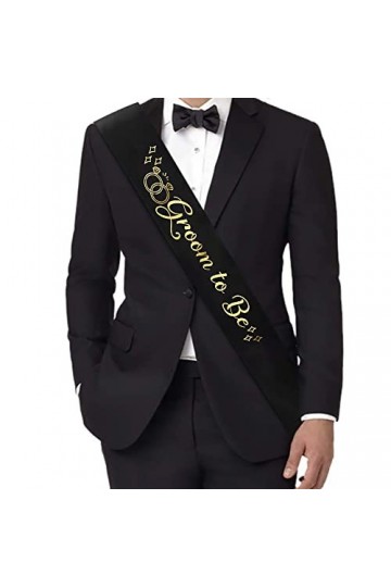 通用 Écharpe Groom to Be Future Marié pour Enterrement de Vie de Garçon Noir 