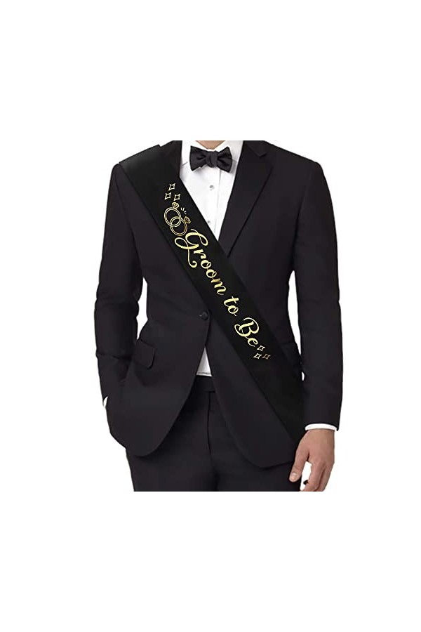 通用 Écharpe Groom to Be Future Marié pour Enterrement de Vie de Garçon Noir 