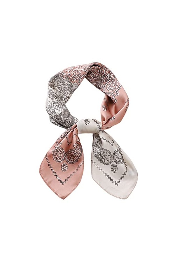 FAIRYGATE Femmes Soie Carré Écharpe Foulards Haute QualitéSatin De Mode Lisse Élégant Madame Sacs à Main Décoration Randonnée