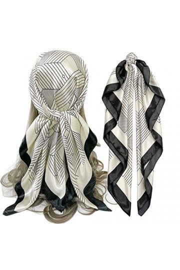 FAIRYGATE Femmes Soie Carré Écharpe Foulards Haute QualitéSatin De Mode Lisse Élégant Madame Sacs à Main Décoration Randonnée