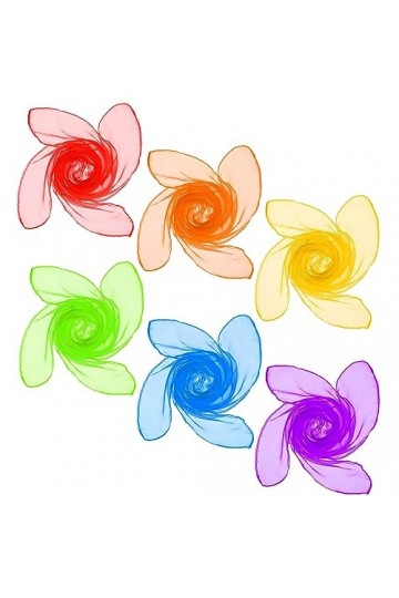 Lusofie 6 Pièces Echarpe en Mousseline de Soie Foulard Vintage Echarpe Carrée en Mousseline de Soie Echarpe Haut des Années 1