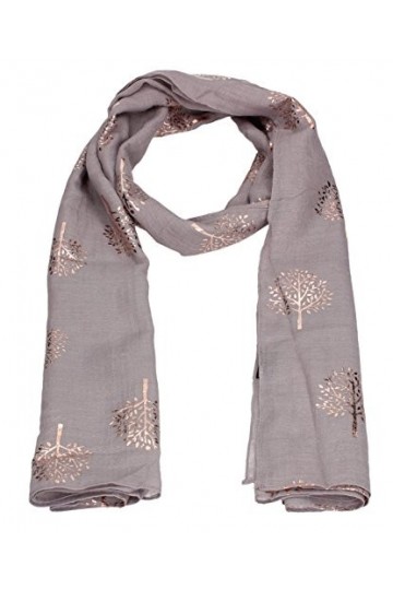 Écharpe pour femme Motif arbre de mûrier - Violet - Large