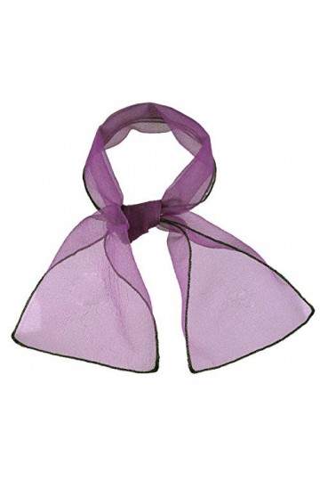 sourcing map Femme Transparent Maigre Organza Écharpe Solid Summer Bandana Couleur Cheveaux Ceinture Attache Violet 90x15cm/3