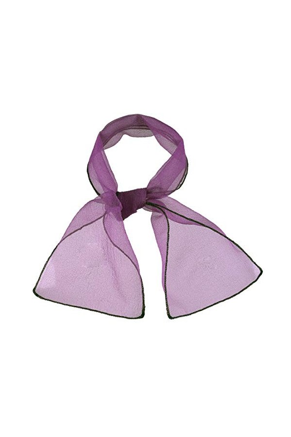 sourcing map Femme Transparent Maigre Organza Écharpe Solid Summer Bandana Couleur Cheveaux Ceinture Attache Violet 90x15cm/3