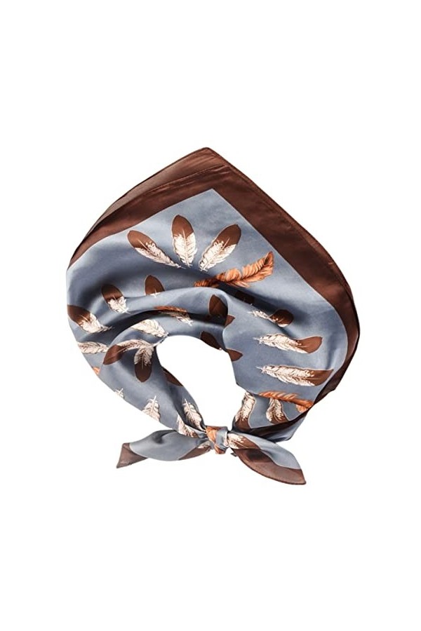 FAIRYGATE Écharpe carrée en soie mélangée pour femme Bandanas Spécial Dsign Cheveux Bandeau Mouchoir Echarpe Carré Multi-moti