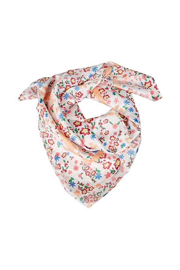 Pieces PCSAIRA Square Scarf BC Écharpe, Cloud Dancer/AOP:Flower AOP, Taille Unique Femme