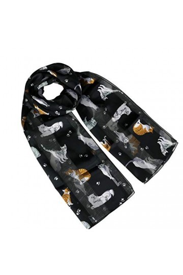 Number1Gifts - Echarpe - Femme - Noir - Taille unique