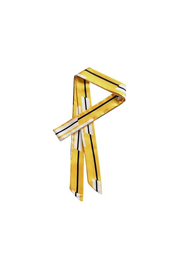 sourcing map Bande Ruban Maigre Cou Foulards Long Foulard Étroit Bandeau pour Femmes Poignet Porter Sac Main Poignée Wrap Jau