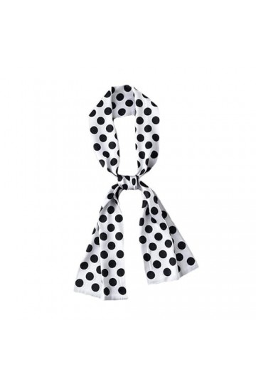 CozofLuv Longue écharpe à pois, Pois noirs., Longue