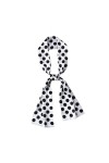 CozofLuv Longue écharpe à pois, Pois noirs., Longue