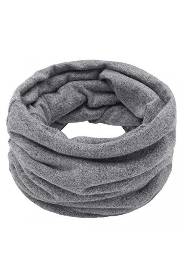 AVASAGS Écharpe tube 2022 pour femme - En tricot fin - Couleur unie, gris, taille unique