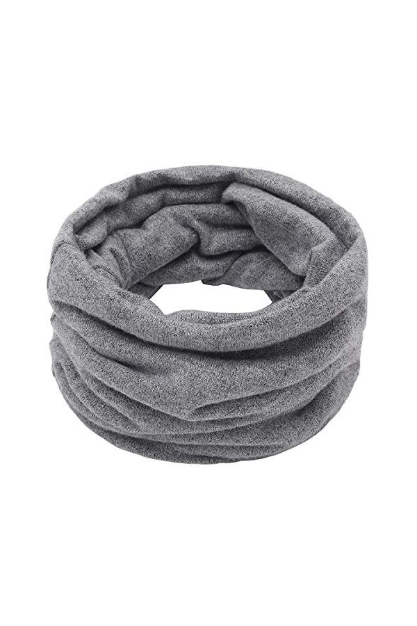 AVASAGS Écharpe tube 2022 pour femme - En tricot fin - Couleur unie, gris, taille unique