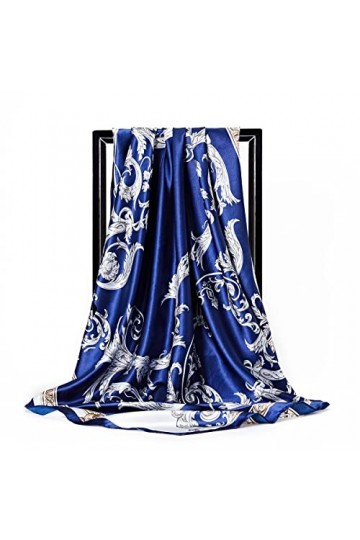 Cebilevin Grand Foulard Carré Motif Fleur Grimpante 90x90cm