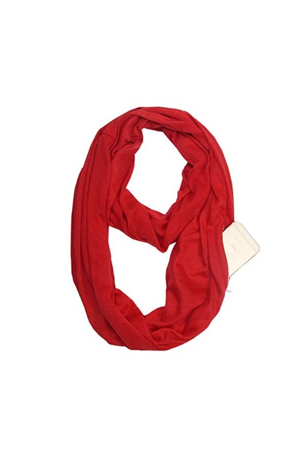 MeiPing Écharpe Infinity avec 1 poches zippées - Foulards de voyage cachés secrets pour filles femmes hommes