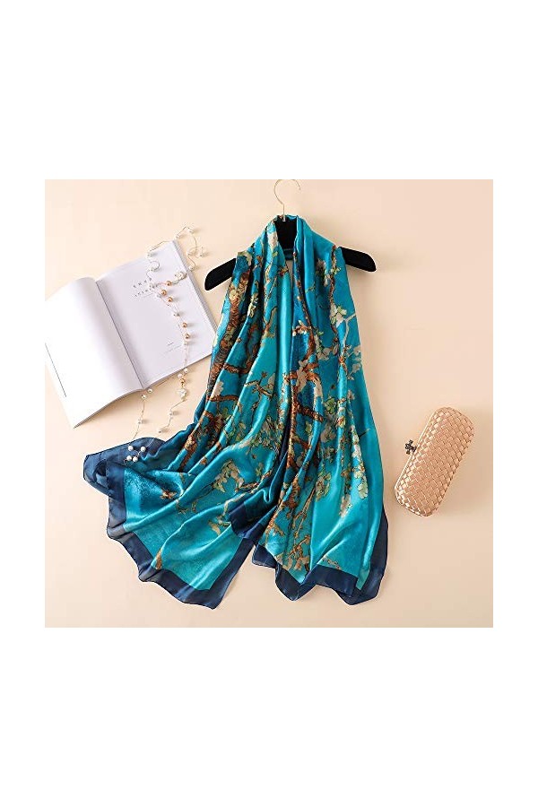 Leisofter Femme Foulard Grande Echarpe Châle Ultra-Léger Respirant Elégant 90 * 180CM