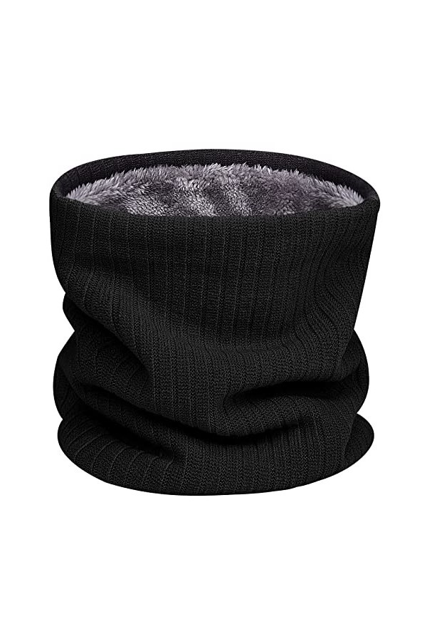 Yuson Girl Écharpe Femme et Homme Tour de Cou Chaud Tricot Hiver écharpe Coupe-Vent Ski Élastique Épais Doux Doublure Polaire